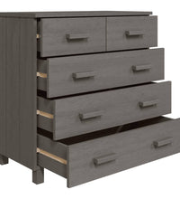 Sideboard HAMAR Hellgrau 79x40x80 cm Massivholz Kiefer