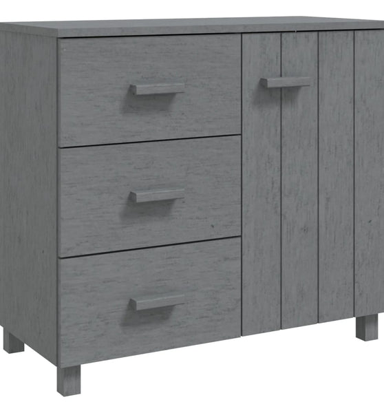 Sideboard HAMAR Dunkelgrau 90x40x80 cm Massivholz Kiefer