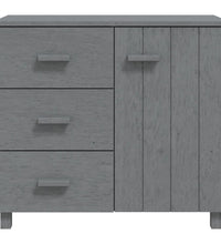 Sideboard HAMAR Dunkelgrau 90x40x80 cm Massivholz Kiefer