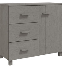 Sideboard HAMAR Hellgrau 90x40x80 cm Massivholz Kiefer