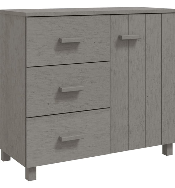 Sideboard HAMAR Hellgrau 90x40x80 cm Massivholz Kiefer