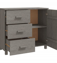 Sideboard HAMAR Hellgrau 90x40x80 cm Massivholz Kiefer