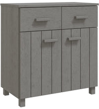 Sideboard HAMAR Hellgrau 79x40x80 cm Massivholz Kiefer