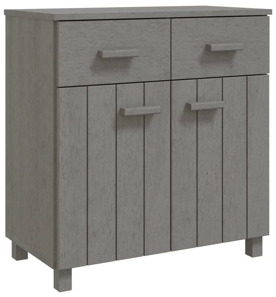 Sideboard HAMAR Hellgrau 79x40x80 cm Massivholz Kiefer