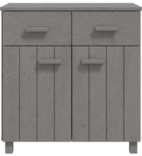 Sideboard HAMAR Hellgrau 79x40x80 cm Massivholz Kiefer