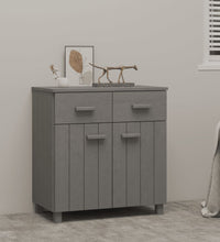 Sideboard HAMAR Hellgrau 79x40x80 cm Massivholz Kiefer