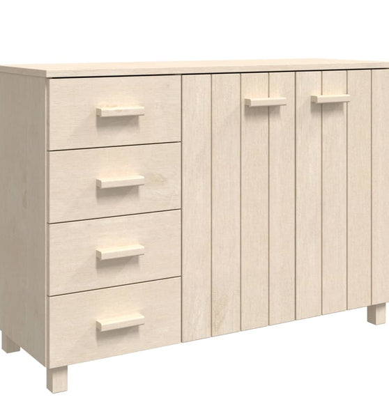 Sideboard HAMAR Honigbraun 113x40x80 cm Massivholz Kiefer