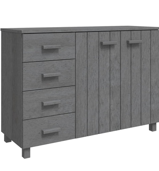 Sideboard HAMAR Dunkelgrau 113x40x80 cm Massivholz Kiefer