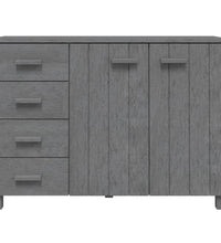 Sideboard HAMAR Dunkelgrau 113x40x80 cm Massivholz Kiefer