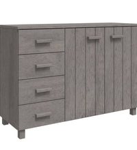 Sideboard HAMAR Hellgrau 113x40x80 cm Massivholz Kiefer