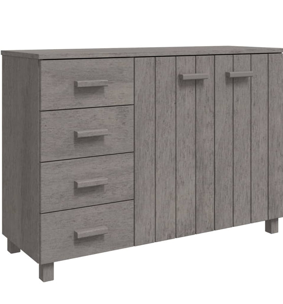 Sideboard HAMAR Hellgrau 113x40x80 cm Massivholz Kiefer