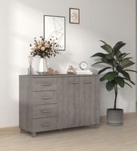 Sideboard HAMAR Hellgrau 113x40x80 cm Massivholz Kiefer