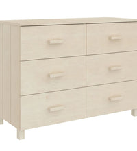 Sideboard HAMAR Honigbraun 113x40x80 cm Massivholz Kiefer