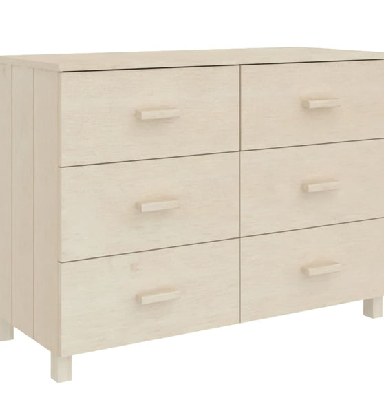 Sideboard HAMAR Honigbraun 113x40x80 cm Massivholz Kiefer