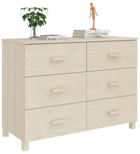 Sideboard HAMAR Honigbraun 113x40x80 cm Massivholz Kiefer