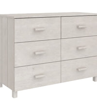 Sideboard HAMAR Weiß 113x40x80 cm Massivholz Kiefer