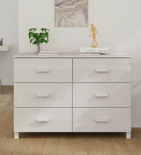 Sideboard HAMAR Weiß 113x40x80 cm Massivholz Kiefer