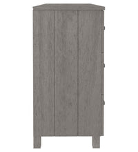 Sideboard HAMAR Hellgrau 113x40x80 cm Massivholz Kiefer