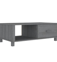 Couchtisch HAMAR Dunkelgrau 100x55x35 cm Massivholz Kiefer
