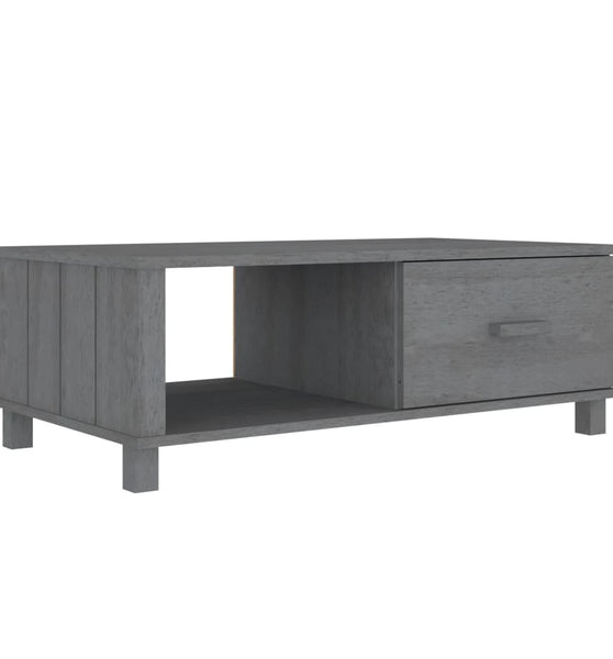 Couchtisch HAMAR Dunkelgrau 100x55x35 cm Massivholz Kiefer