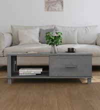 Couchtisch HAMAR Dunkelgrau 100x55x35 cm Massivholz Kiefer
