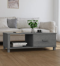 Couchtisch HAMAR Dunkelgrau 100x55x35 cm Massivholz Kiefer