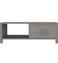 Couchtisch HAMAR Hellgrau 100x55x35 cm Massivholz Kiefer
