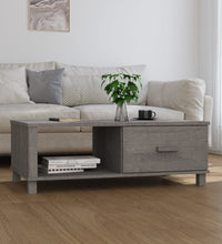 Couchtisch HAMAR Hellgrau 100x55x35 cm Massivholz Kiefer