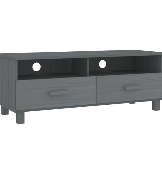 TV-Schrank HAMAR Dunkelgrau 106x40x40 cm Massivholz Kiefer