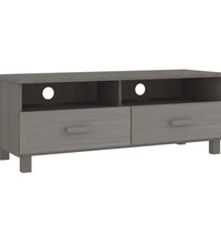 TV-Schrank HAMAR Hellgrau 106x40x40 cm Massivholz Kiefer