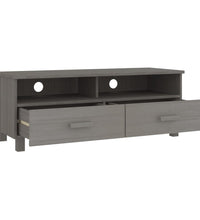 TV-Schrank HAMAR Hellgrau 106x40x40 cm Massivholz Kiefer