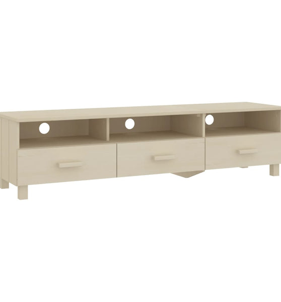 TV-Schrank HAMAR Honigbraun 158x40x40 cm Massivholz Kiefer