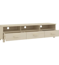 TV-Schrank HAMAR Honigbraun 158x40x40 cm Massivholz Kiefer