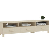 TV-Schrank HAMAR Honigbraun 158x40x40 cm Massivholz Kiefer