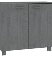 Sideboard HAMAR Dunkelgrau 85x35x80 cm Massivholz Kiefer