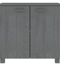 Sideboard HAMAR Dunkelgrau 85x35x80 cm Massivholz Kiefer