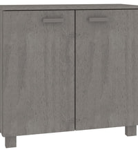 Sideboard HAMAR Hellgrau 85x35x80 cm Massivholz Kiefer