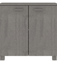 Sideboard HAMAR Hellgrau 85x35x80 cm Massivholz Kiefer