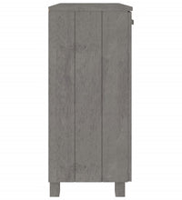 Sideboard HAMAR Hellgrau 85x35x80 cm Massivholz Kiefer