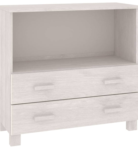 Sideboard HAMAR Weiß 85x35x80 cm Massivholz Kiefer