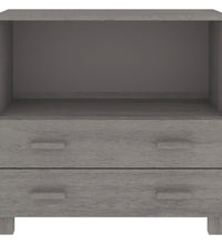 Sideboard HAMAR Hellgrau 85x35x80 cm Massivholz Kiefer