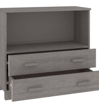 Sideboard HAMAR Hellgrau 85x35x80 cm Massivholz Kiefer