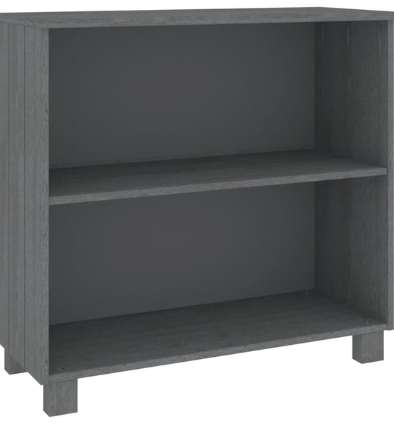 Sideboard HAMAR Dunkelgrau 85x35x80 cm Massivholz Kiefer