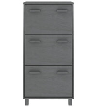 Schuhschrank HAMAR Dunkelgrau 59,5x35x117 cm Massivholz Kiefer