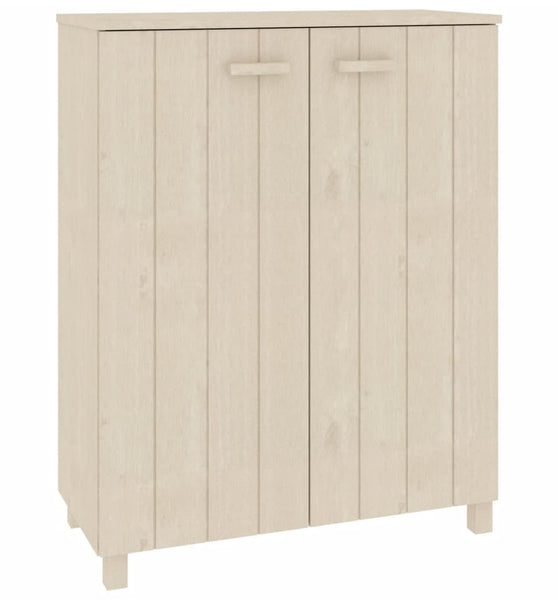 Schuhschrank HAMAR Honigbraun 85x40x108 cm Massivholz Kiefer