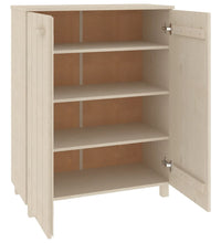 Schuhschrank HAMAR Honigbraun 85x40x108 cm Massivholz Kiefer