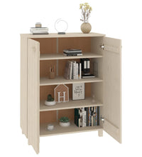 Schuhschrank HAMAR Honigbraun 85x40x108 cm Massivholz Kiefer