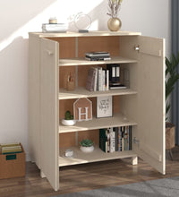 Schuhschrank HAMAR Honigbraun 85x40x108 cm Massivholz Kiefer