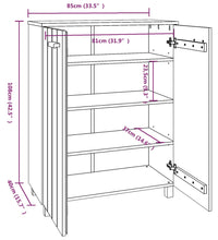 Schuhschrank HAMAR Honigbraun 85x40x108 cm Massivholz Kiefer