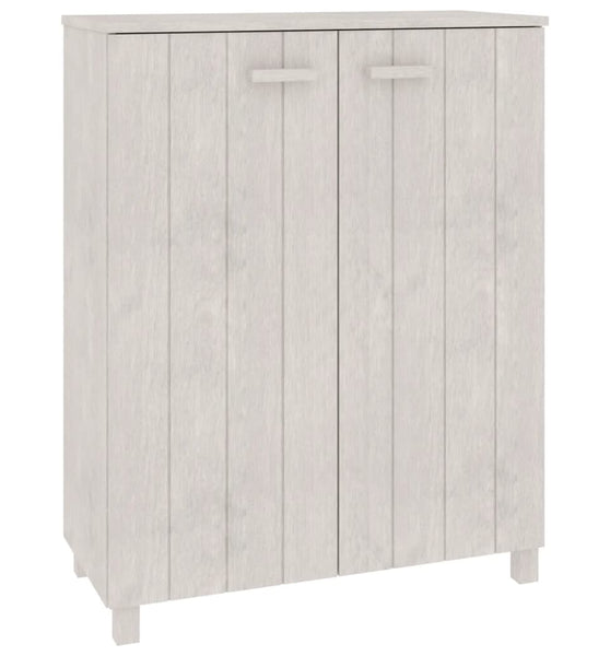 Schuhschrank HAMAR Weiß 85x40x108 cm Massivholz Kiefer